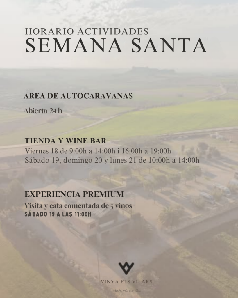 Esta Semana Santa vive la pasión por el vino en Vinya els Vilars