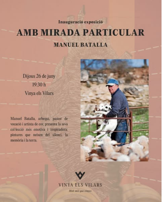 Vinya els Vilars celebra 10 anys de promoció de l’art local, amb una exposició de Manuel Batalla, el primer artista a exposar al celler